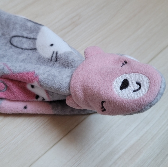 EASTER Bunny onesie and baby bib set newborn pink grey carters - Picture 5 of 13